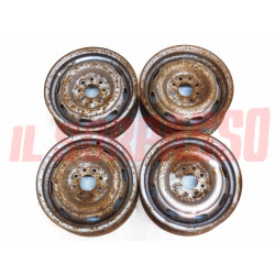 CERCHI RUOTA FIAT 1100 R BERLINA + FAMILIARE ORIGINALI NOS