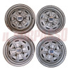CERCHI RUOTA + BORCHIETTE STEMMI LANCIA FULVIA COUPE 3 SERIE 4,5X14 FERGAT