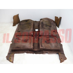 MOQUETTE TAPPETO BASE FLOCCATO MARRONE + FIANCHETTI FIAT 125 SPECIAL ORIGINALE