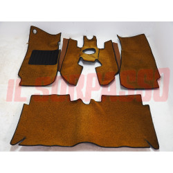 SOPRA TAPPETI IN MOQUETTE MARRONE + TUNNEL FIAT 125 SPECIAL ORIGINALI