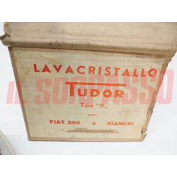 CONTENITORE LIQUIDO TERGI IN VETRO SPRUZZINI POMPA FIAT 500 N D BIANCHINA TUDOR