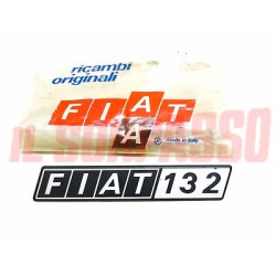 SCRITTA SIGLA COFANO POSTERIORE BORDO NERO FIAT 132 ALLUMINIO ORIGINALE 