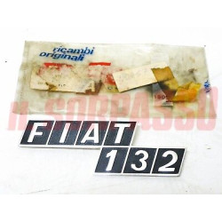 SCRITTA SIGLA COFANO POSTERIORE FIAT 132 ALLUMINIO ORIGINALE