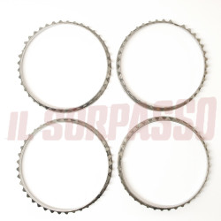 ANELLI GHIERE CERCHI RUOTA CROMATI MISURA 13 FIAT 125 SPECIAL 2 SERIE ORIGINALI