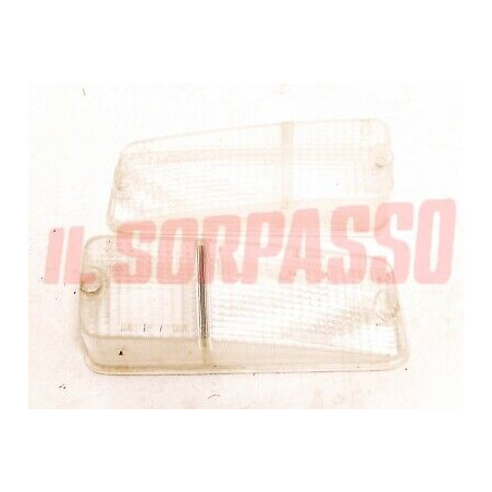 PLASTICHE BIANCHE FANALINI ANTERIORI DESTRO SINISTRO FIAT 132 + 242 FURGONE