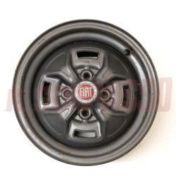 CERCHIO RUOTA  IN FERRO + STEMMA FIAT 131 RACING ORIGINALE FIAT 5,5x13