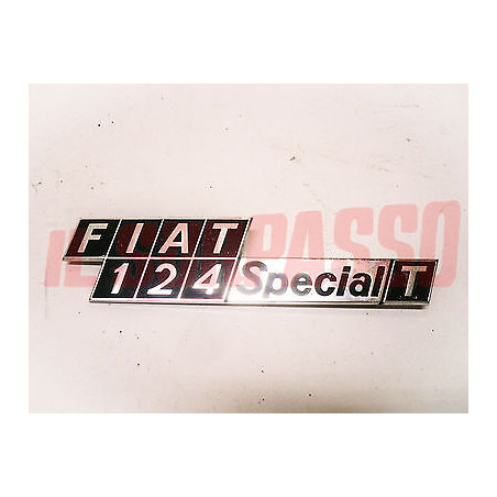 SCRITTA COFANO POSTERIORE FIAT 124 SPECIAL T TI ORIGINALE