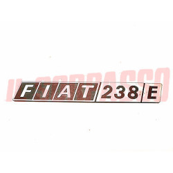 SCRITTA SIGLA PORTELLONE POSTERIORE FIAT 238 E FURGONE IN ALLUMINIO ORIGINALE