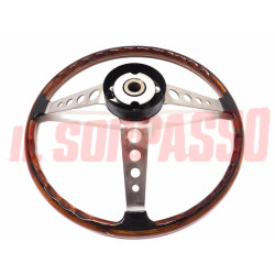 VOLANTE STERZO PULSANTE CLACSON MOZZO FIAT 124 850 DINO COUPE SPIDER SECURA 37CM