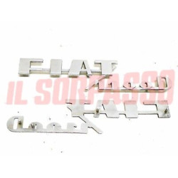 SCRITTA SIGLA COFANO POSTERIORE FIAT 1100 D FISSAGGIO 4 PERNI ORIGINALE