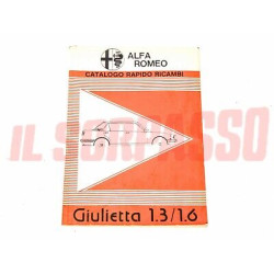 MANUALE CATALOGO RICAMBI ORIGINALI CARROZ + MECCAN ALFA ROMEO GIULIETTA 1.3 1.6