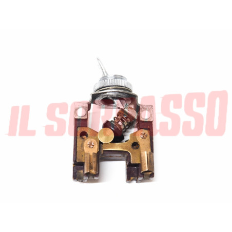 INTERRUTTORE CRUSCOTTO CROMATO FIAT 1100 103 BAULETTO - 1200 1500 SPIDER 3 PIN