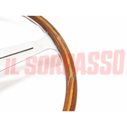 VOLANTE STERZO IN LEGNO PULSANTE CLACSON FIAT TOPOLINO 500 A B C 1100 B E 600 1S