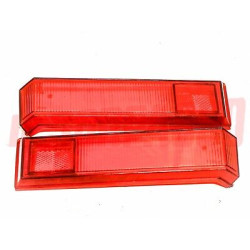 PLASTICHE ROSSE FANALI FARI POSTERIORI FIAT 130 BERLINA ORIGINALI