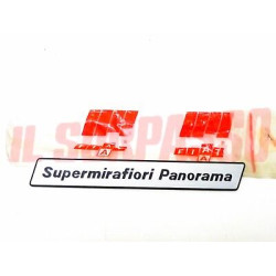 SCRITTA SIGLA POSTERIORE FIAT 131 SUPERMIRAFIORI PANORAMA IN ALLUMINIO ORIGINALE