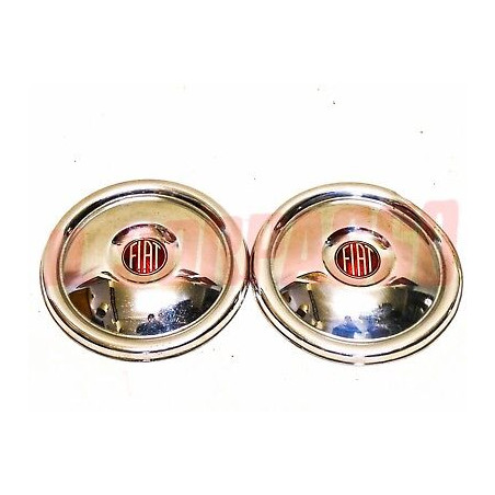 COPPE RUOTA BORCHIE CERCHI 2 PZ FIAT 600 E - 850 BERLINA FUORI SERIE  ACCESSORI