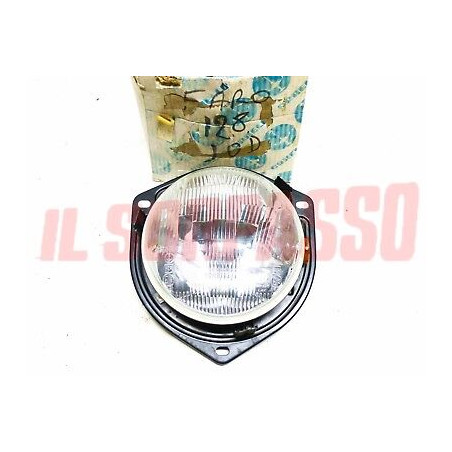 GRUPPO OTTICO FANALE FARO + SUPPORTO FIAT 128 RALLY CARELLO DOPPIA PARABOLA