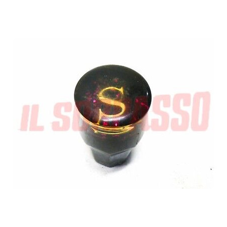 POMELLO CAMBIO ACCESSORIO FIAT 500 600 850 1100 124 125 126 127 128 LETTERA   S